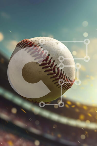 Intra Συλλεκτικό Ξύλινο Παζλ Plywood  4mm - Μπέιζμπολ στον αέρα πάνω από ένα άδειο στάδιο Σε Ξύλινο Κουτί - Διαστάσεις Puzzle: 10x10 cm – 25 κομμάτια