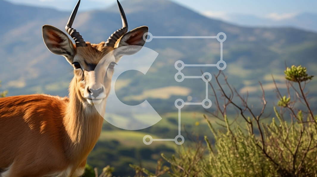 Intra Συλλεκτικό Ξύλινο Παζλ Plywood  4mm - Κοντινή όψη του προσώπου μιας Γαζέλας Σε Ξύλινο Κουτί - Διαστάσεις: 10x10 cm – 25 κομμάτια