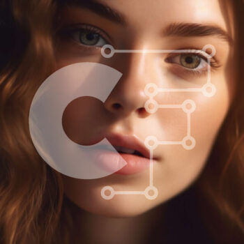 Intra Συλλεκτικό Ξύλινο Παζλ Plywood  4mm - Όμορφη γυναίκα με καστανοκόκκινα μαλλιά με λευκό φανελάκι και τζιν μπουφάν Σε Ξύλινο Κουτί - Διαστάσεις Puzzle: 10x10 cm – 25 κομμάτια - Image 1