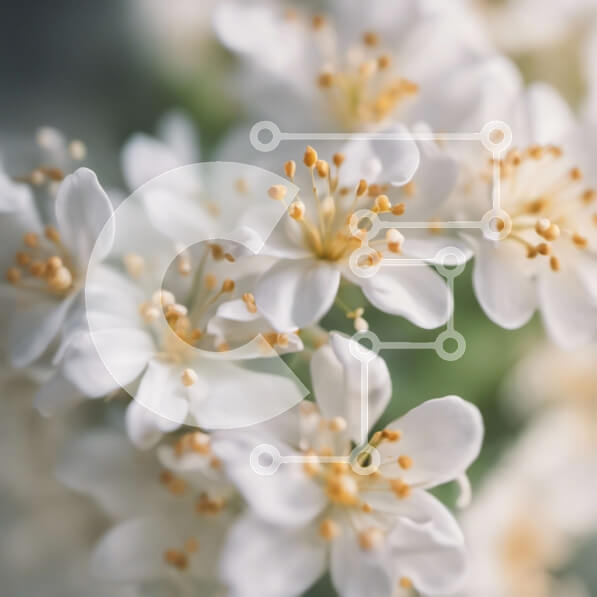 Intra Συλλεκτικό Ξύλινο Παζλ Plywood  4mm - Κοντινό πλάνο ενός λευκού λουλουδιού με κίτρινα κέντρα Σε Ξύλινο Κουτί - Διαστάσεις: 10x10 cm – 25 κομμάτια