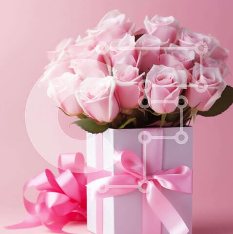 Intra Συλλεκτικό Ξύλινο Παζλ Plywood 4mm - Ροζ τριαντάφυλλα σε κουτί δώρου Σε Ξύλινο Κουτί - Διαστάσεις Puzzle: 10x10 cm – 25 κομμάτια - Image 1