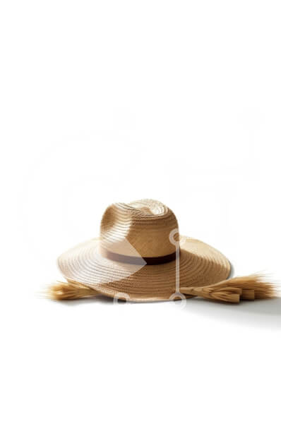 Intra Συλλεκτικό Ξύλινο Παζλ Plywood  4mm - Κομψό ψάθινο καπέλο για τις καλοκαιρινές μέρες Σε Ξύλινο Κουτί - Διαστάσεις: 10x10 cm – 25 κομμάτια