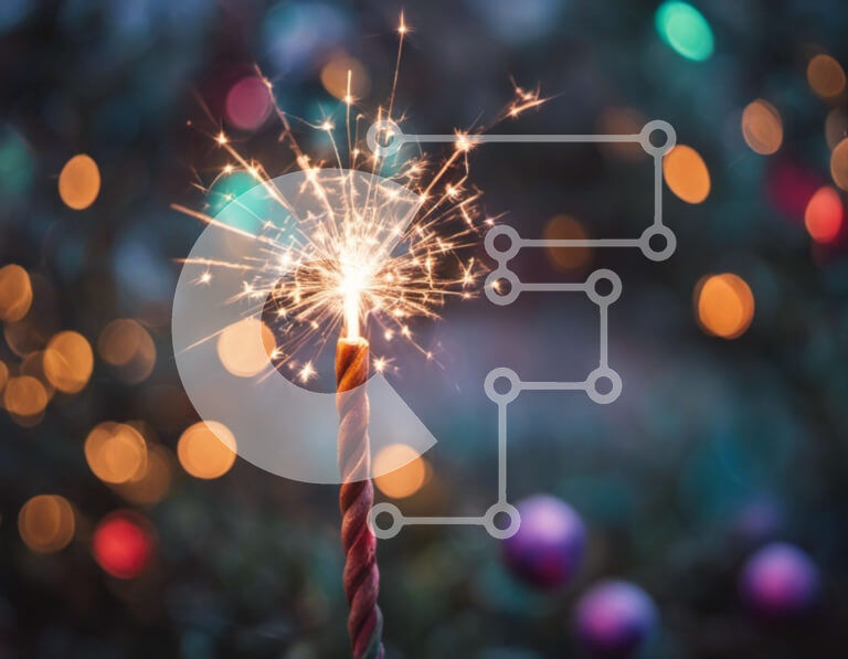 Intra Συλλεκτικό Ξύλινο Παζλ Plywood  4mm - Βεγγαλικό με έντονο φωτισμό με πολύχρωμα διακοσμητικά Σε Ξύλινο Κουτί - Διαστάσεις: 10x10 cm – 25 κομμάτια