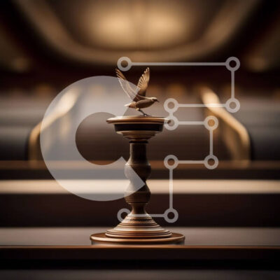 Intra Συλλεκτικό Ξύλινο Παζλ Plywood  4mm - Γαλήνιο και ειρηνικό ξύλινο άγαλμα πουλιού εν πτήσει Σε Ξύλινο Κουτί - Διαστάσεις Puzzle: 10x10 cm – 25 κομμάτια - Image 1