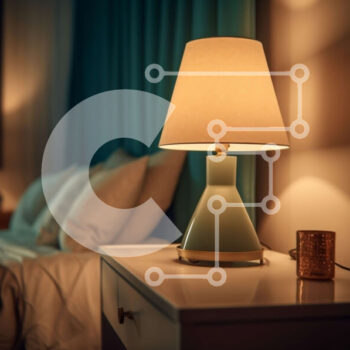 Intra Συλλεκτικό Ξύλινο Παζλ Plywood  4mm - Άνετο υπνοδωμάτιο με κομοδίνο και φωτιστικό Σε Ξύλινο Κουτί - Διαστάσεις Puzzle: 10x10 cm – 25 κομμάτια - Image 1