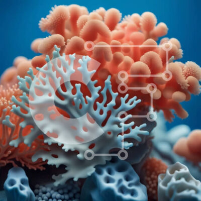 Intra Συλλεκτικό Ξύλινο Παζλ Plywood  4mm - Όμορφη εικόνα ενός πολύχρωμου κοραλλιογενούς υφάλου με ροζ και λευκό κοράλλι Σε Ξύλινο Κουτί - Διαστάσεις: 10x10 cm – 25 κομμάτια - Image 1