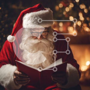 Intra Συλλεκτικό Ξύλινο Παζλ Plywood  4mm - Άγιος Βασίλης που διαλογίζεται μπροστά από το ανοιχτό βιβλίο Σε Ξύλινο Κουτί - Διαστάσεις: 10x10 cm – 25 κομμάτια