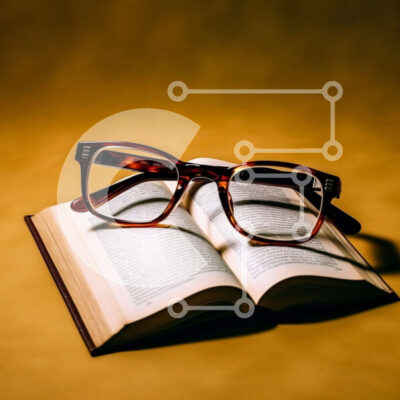 Intra Συλλεκτικό Ξύλινο Παζλ Plywood 4mm - Studying with Style: Open Book and Glasses Σε Ξύλινο Κουτί - Διαστάσεις Puzzle: 10x10 cm – 25 κομμάτια - Image 1