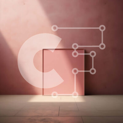 Intra Συλλεκτικό Ξύλινο Παζλ Plywood  4mm - Ροζ τοίχος με ορθογώνιο πλαίσιο Σε Ξύλινο Κουτί - Διαστάσεις Puzzle: 10x10 cm – 25 κομμάτια - Image 1