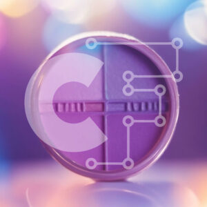 Intra Συλλεκτικό Ξύλινο Παζλ Plywood  4mm - Μωβ και ροζ παλέτα μακιγιάζ με ζωηρές αποχρώσεις Σε Ξύλινο Κουτί - Διαστάσεις Puzzle: 10x10 cm – 25 κομμάτια