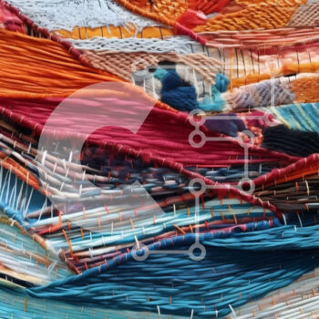 Intra Συλλεκτικό Ξύλινο Παζλ Plywood  4mm - Ζωντανό και ενεργητικό αφηρημένο έργο τέχνης φτιαγμένο με υφαντά νήματα Σε Ξύλινο Κουτί - Διαστάσεις Puzzle: 10x10 cm – 25 κομμάτια - Image 1