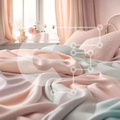 Intra Συλλεκτικό Ξύλινο Παζλ Plywood  4mm - Άνετο υπνοδωμάτιο με ροζ και πράσινο κάλυμμα και λευκά μαξιλάρια Σε Ξύλινο Κουτί - Διαστάσεις Puzzle: 10x10 cm – 25 κομμάτια - Image 1