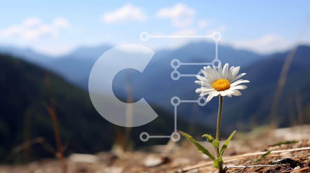 Intra Συλλεκτικό Ξύλινο Παζλ Plywood  4mm - Single White Daisy Against Mountain Backdrop Σε Ξύλινο Κουτί - Διαστάσεις: 10x10 cm – 25 κομμάτια