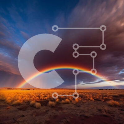 Intra Συλλεκτικό Ξύλινο Παζλ Plywood  4mm - Όμορφη εικόνα ενός ουράνιου τόξου πάνω από μια ανοιχτή πεδιάδα στο ηλιοβασίλεμα Σε Ξύλινο Κουτί - Διαστάσεις: 10x10 cm – 25 κομμάτια - Image 1