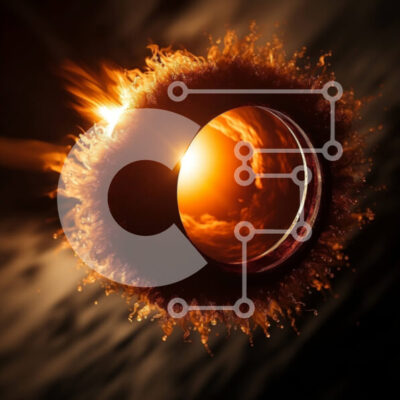 Intra Συλλεκτικό Ξύλινο Παζλ Plywood  4mm - Σαγηνευτική εικόνα μιας μαύρης τρύπας με ένα φωτεινό δαχτυλίδι φωτός Σε Ξύλινο Κουτί - Διαστάσεις Puzzle: 10x10 cm – 25 κομμάτια - Image 1