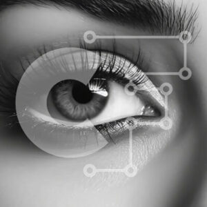 Intra Συλλεκτικό Ξύλινο Παζλ Plywood  4mm - Όμορφη κοντινή πλάνο του γυναικείου ματιού με μακριές βλεφαρίδες και χοντρά φρύδια Σε Ξύλινο Κουτί - Διαστάσεις Puzzle: 10x10 cm – 25 κομμάτια