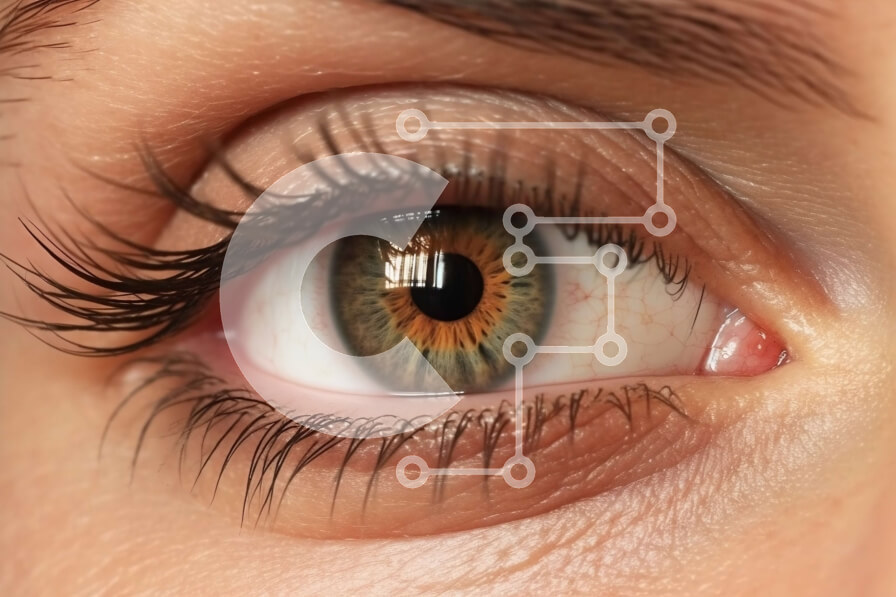 Intra Συλλεκτικό Ξύλινο Παζλ Plywood  4mm - Εκπληκτική κοντινή πλάνο ενός γυναικείου ματιού με μακριές βλεφαρίδες Σε Ξύλινο Κουτί - Διαστάσεις Puzzle: 10x10 cm – 25 κομμάτια