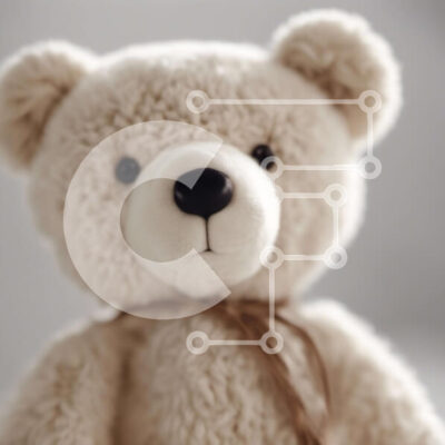 Intra Συλλεκτικό Ξύλινο Παζλ Plywood  4mm - Αρκουδάκι που ξεκουράζεται με καφέ γιακά Σε Ξύλινο Κουτί - Διαστάσεις Puzzle: 10x10 cm – 25 κομμάτια - Image 1