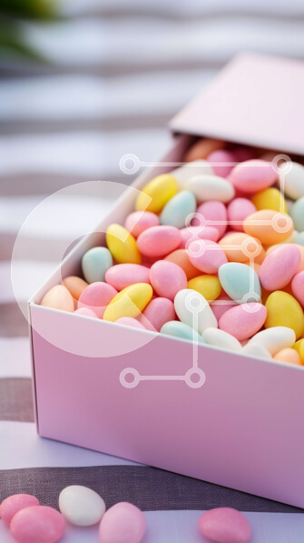 Intra Συλλεκτικό Ξύλινο Παζλ Plywood  4mm - Καλαμάκια για την ημέρα του Αγίου Βαλεντίνου σε ροζ κουτί Σε Ξύλινο Κουτί - Διαστάσεις: 10x10 cm – 25 κομμάτια