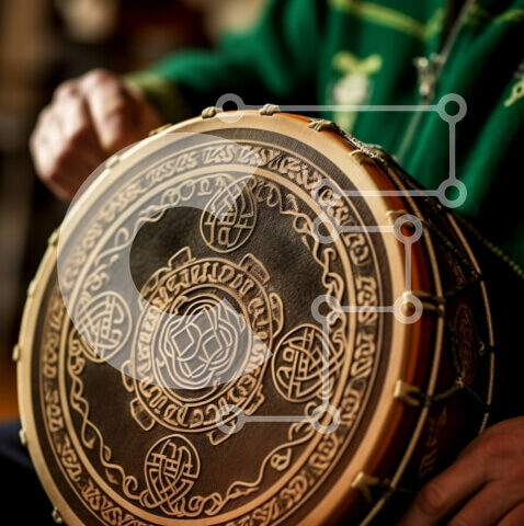 Intra Συλλεκτικό Ξύλινο Παζλ Plywood  4mm - Κοντινή εικόνα ανθρώπου που παίζει περίπλοκα σχεδιασμένο τύμπανο Σε Ξύλινο Κουτί - Διαστάσεις Puzzle: 10x10 cm – 25 κομμάτια - Image 1