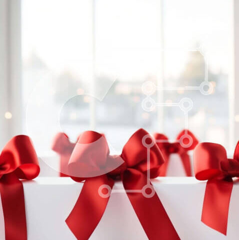 Intra Συλλεκτικό Ξύλινο Παζλ Plywood 4mm - Κουτιά δώρων με κόκκινους φιόγκους σε ένα τραπέζι μπροστά από ένα ανοιχτό παράθυρο Σε Ξύλινο Κουτί - Διαστάσεις Puzzle: 10x10 cm – 25 κομμάτια - Image 1