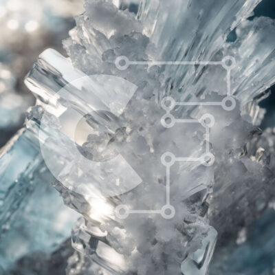 Intra Συλλεκτικό Ξύλινο Παζλ Plywood  4mm - Κοντινό πλάνο με καθαρό μπλε κρύσταλλο Σε Ξύλινο Κουτί - Διαστάσεις Puzzle: 10x10 cm – 25 κομμάτια - Image 1