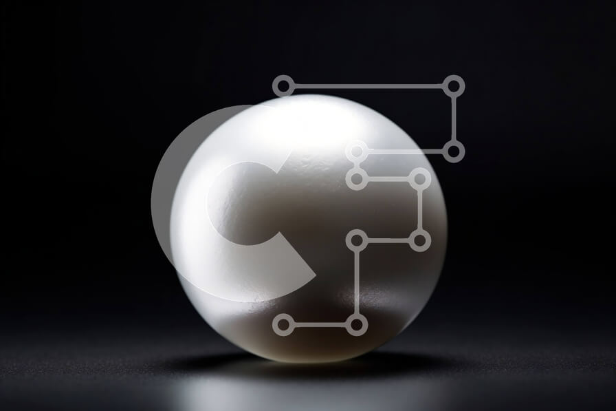 Intra Συλλεκτικό Ξύλινο Παζλ Plywood  4mm - Άσπρο μαργαριτάρι στη μαύρη επιφάνεια - όμορφη φωτογραφία στοκ Σε Ξύλινο Κουτί - Διαστάσεις: 10x10 cm – 25 κομμάτια