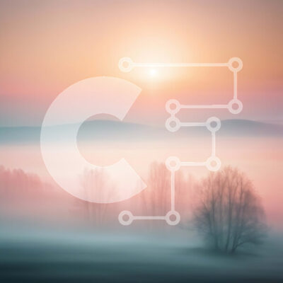 Intra Συλλεκτικό Ξύλινο Παζλ Plywood  4mm - Όμορφη εικόνα ενός ομιχλώδους τοπίου στο ηλιοβασίλεμα Σε Ξύλινο Κουτί - Διαστάσεις: 10x10 cm – 25 κομμάτια - Image 1