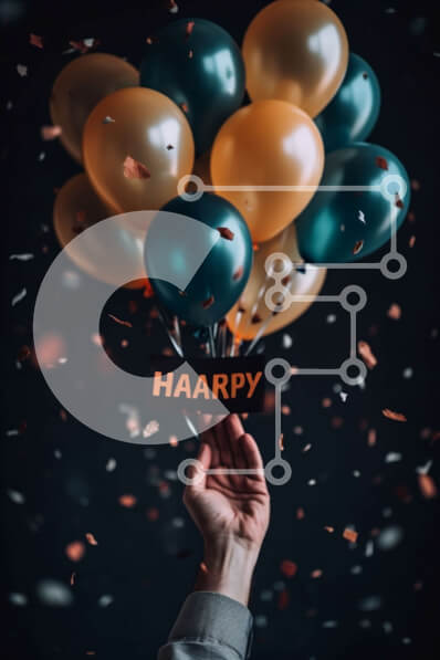 Intra Συλλεκτικό Ξύλινο Παζλ Plywood  4mm - Ευτυχισμένο άτομο με μπαλόνια και σημάδι Σε Ξύλινο Κουτί - Διαστάσεις Puzzle: 10x10 cm – 25 κομμάτια