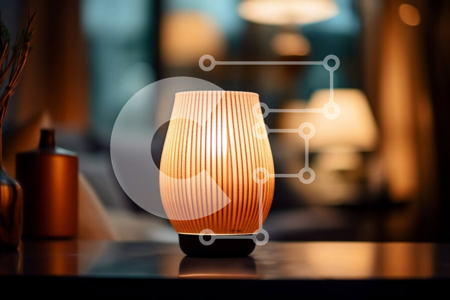 Intra Συλλεκτικό Ξύλινο Παζλ Plywood  4mm - Επιτραπέζιο φωτιστικό σε τραπέζι Σε Ξύλινο Κουτί - Διαστάσεις Puzzle: 10x10 cm – 25 κομμάτια