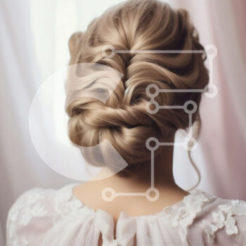 Intra Συλλεκτικό Ξύλινο Παζλ Plywood  4mm - Όμορφη φωτογραφία μιας ξανθιάς νύφης με λευκό νυφικό με μπούστο από δαντέλα Σε Ξύλινο Κουτί - Διαστάσεις Puzzle: 10x10 cm – 25 κομμάτια - Image 1