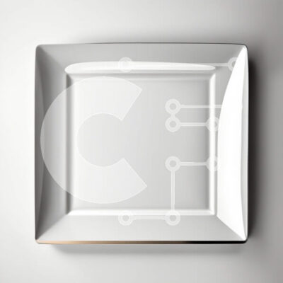 Intra Συλλεκτικό Ξύλινο Παζλ Plywood 4mm - Μινιμαλιστικό λευκό πιάτο σε γκρι φόντο Σε Ξύλινο Κουτί - Διαστάσεις Puzzle: 10x10 cm – 25 κομμάτια - Image 1