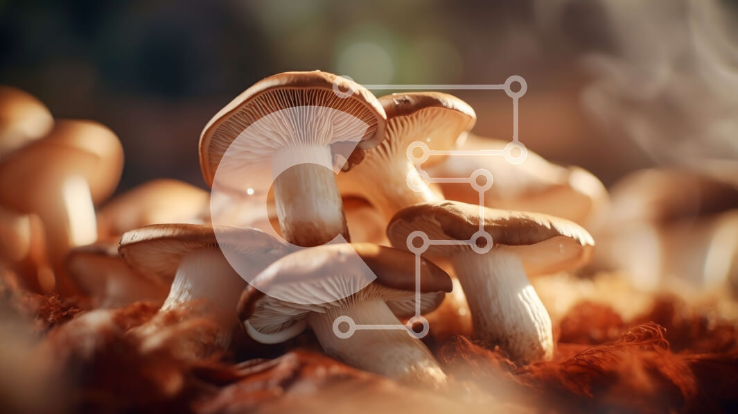 Intra Συλλεκτικό Ξύλινο Παζλ Plywood  4mm - Ομάδα μανιταριών που αναπτύσσονται στο έδαφος Σε Ξύλινο Κουτί - Διαστάσεις: 10x10 cm – 25 κομμάτια