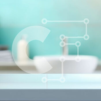 Intra Συλλεκτικό Ξύλινο Παζλ Plywood  4mm - Μοντέρνο μπάνιο με λευκό νιπτήρα και πράσινο τοίχο Σε Ξύλινο Κουτί - Διαστάσεις Puzzle: 10x10 cm – 25 κομμάτια - Image 1