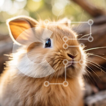 Intra Συλλεκτικό Ξύλινο Παζλ Plywood  4mm - Αξιολάτρευτη εικόνα ενός καφέ κουνελιού σε ένα ειρηνικό δάσος Σε Ξύλινο Κουτί - Διαστάσεις: 10x10 cm – 25 κομμάτια - Image 1