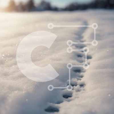 Intra Συλλεκτικό Ξύλινο Παζλ Plywood 4mm - Χιονισμένο τοπίο με ίχνη Σε Ξύλινο Κουτί - Διαστάσεις: 10x10 cm – 25 κομμάτια - Image 1