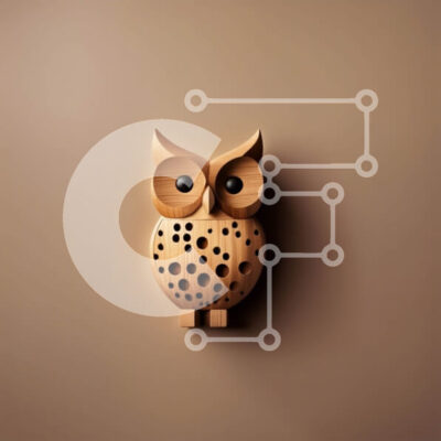 Intra Συλλεκτικό Ξύλινο Παζλ Plywood 4mm - Μοναδική ξύλινη κουκουβάγια με περίπλοκο σχέδιο - εικόνα αρχείου Σε Ξύλινο Κουτί - Διαστάσεις: 10x10 cm – 25 κομμάτια - Image 1