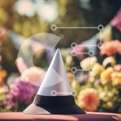 Intra Συλλεκτικό Ξύλινο Παζλ Plywood  4mm - Καπέλο πάρτι σε κόκκινο τραπεζομάντιλο με πολύχρωμα διακοσμητικά Σε Ξύλινο Κουτί - Διαστάσεις Puzzle: 10x10 cm – 25 κομμάτια - Image 1