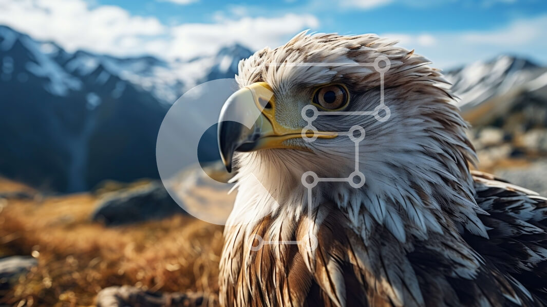 Intra Συλλεκτικό Ξύλινο Παζλ Plywood  4mm - Μεγαλοπρεπής αετός με ανοιχτά φτερά Σε Ξύλινο Κουτί - Διαστάσεις: 10x10 cm – 25 κομμάτια