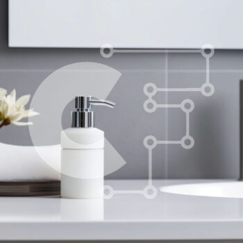 Intra Συλλεκτικό Ξύλινο Παζλ Plywood  4mm - Μοντέρνος νεροχύτης μπάνιου με λευκό πάγκο και βρύση χρωμίου Σε Ξύλινο Κουτί - Διαστάσεις Puzzle: 10x10 cm – 25 κομμάτια - Image 1