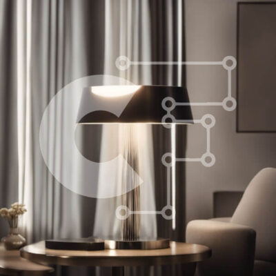 Intra Συλλεκτικό Ξύλινο Παζλ Plywood 4mm - Μοντέρνο επιτραπέζιο φωτιστικό σε ξύλινο τραπέζι μπροστά από το παράθυρο Σε Ξύλινο Κουτί - Διαστάσεις Puzzle: 10x10 cm – 25 κομμάτια - Image 1