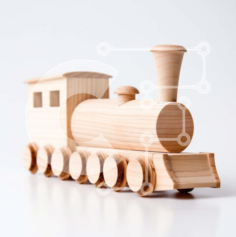 Intra Συλλεκτικό Ξύλινο Παζλ Plywood  4mm - Ξύλινο Παιχνίδι Τρένο - Διασκεδαστικό και Εκπαιδευτικό Μεταφορικό Παιχνίδι Σε Ξύλινο Κουτί - Διαστάσεις Puzzle: 10x10 cm – 25 κομμάτια - Image 1