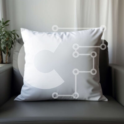 Intra Συλλεκτικό Ξύλινο Παζλ Plywood  4mm - Λευκό μαξιλάρι σε μαύρο καναπέ στο σαλόνι Σε Ξύλινο Κουτί - Διαστάσεις Puzzle: 10x10 cm – 25 κομμάτια - Image 1