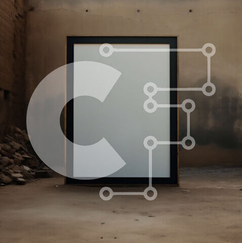 Intra Συλλεκτικό Ξύλινο Παζλ Plywood  4mm - Κενός καμβάς που κρέμεται σε έναν τοίχο μπροστά από τα ερείπια Σε Ξύλινο Κουτί - Διαστάσεις Puzzle: 10x10 cm – 25 κομμάτια - Image 1