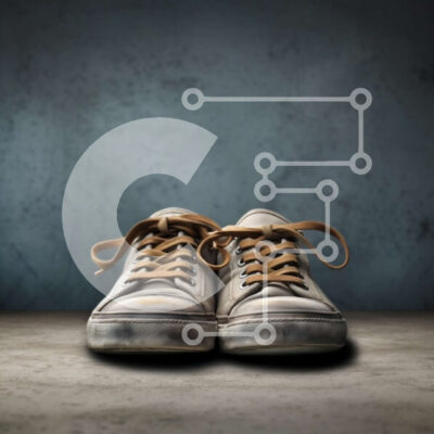 Intra Συλλεκτικό Ξύλινο Παζλ Plywood  4mm - Vintage Sneakers: Μπεζ με καφέ τόνους Σε Ξύλινο Κουτί - Διαστάσεις: 10x10 cm – 25 κομμάτια - Image 1