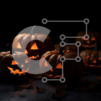 Intra Συλλεκτικό Ξύλινο Παζλ Plywood  4mm - Απόκοσμες κολοκύθες αποκριών με λαμπερά μάτια | Φωτογραφία Αρχείου Σε Ξύλινο Κουτί - Διαστάσεις: 10x10 cm – 25 κομμάτια - Image 1