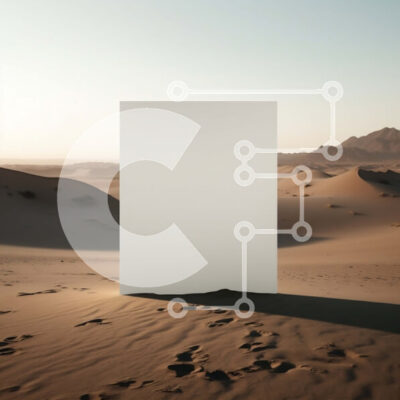 Intra Συλλεκτικό Ξύλινο Παζλ Plywood  4mm - Κενό λευκό τετράγωνο στην έρημο με φόντο αμμόλοφους Σε Ξύλινο Κουτί - Διαστάσεις: 10x10 cm – 25 κομμάτια - Image 1