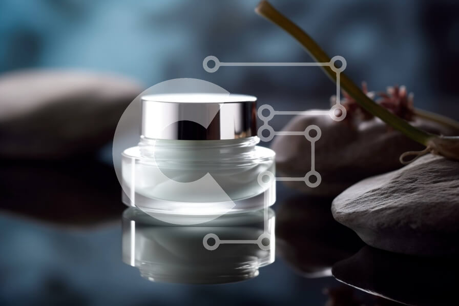 Intra Συλλεκτικό Ξύλινο Παζλ Plywood  4mm - Ήρεμη και γαλήνια εικόνα μικρού βάζου λευκής κρέμας σε ανακλαστική επιφάνεια Σε Ξύλινο Κουτί - Διαστάσεις Puzzle: 10x10 cm – 25 κομμάτια