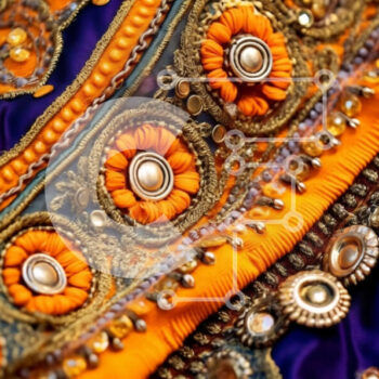 Intra Συλλεκτικό Ξύλινο Παζλ Plywood  4mm - Όμορφη γυναίκα που φορά κεντημένο σάρι με χρυσά κοσμήματα Σε Ξύλινο Κουτί - Διαστάσεις Puzzle: 10x10 cm – 25 κομμάτια - Image 1