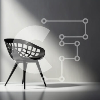 Intra Συλλεκτικό Ξύλινο Παζλ Plywood  4mm - Μοντέρνα μαύρη καρέκλα μπροστά από το παράθυρο Σε Ξύλινο Κουτί - Διαστάσεις Puzzle: 10x10 cm – 25 κομμάτια - Image 1